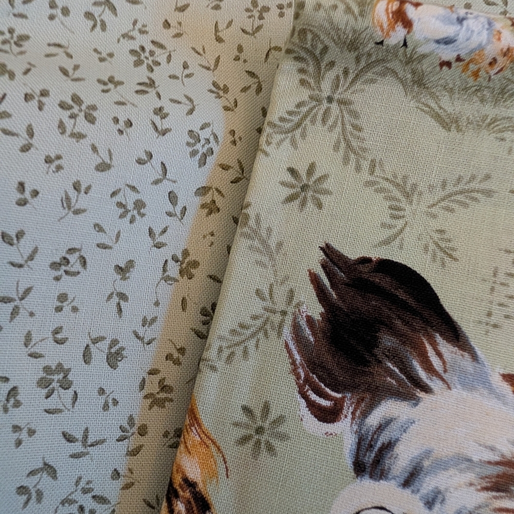 Rooster Farmhouse Green Fat Quarter (3) Fabric - Picture 2 of 4